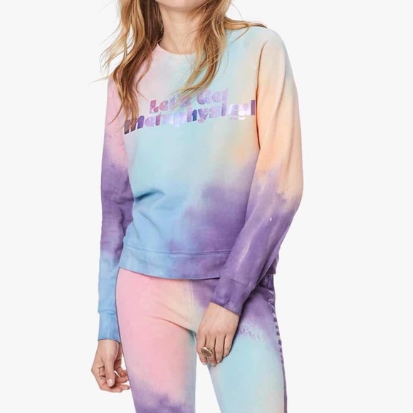 mother denim tie dye sweatshirt